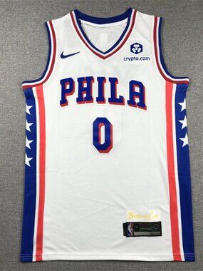 Phila 76ers Tyrese Maxey #0 White Association Edition Jersey